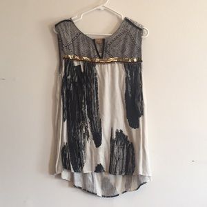 Patterned tank blouse